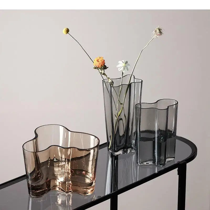 Hydroponics Glass Vase Simple Transparent Flower Pots Decorative Arrangement Desk Decoration Floral Vases Modern Decor