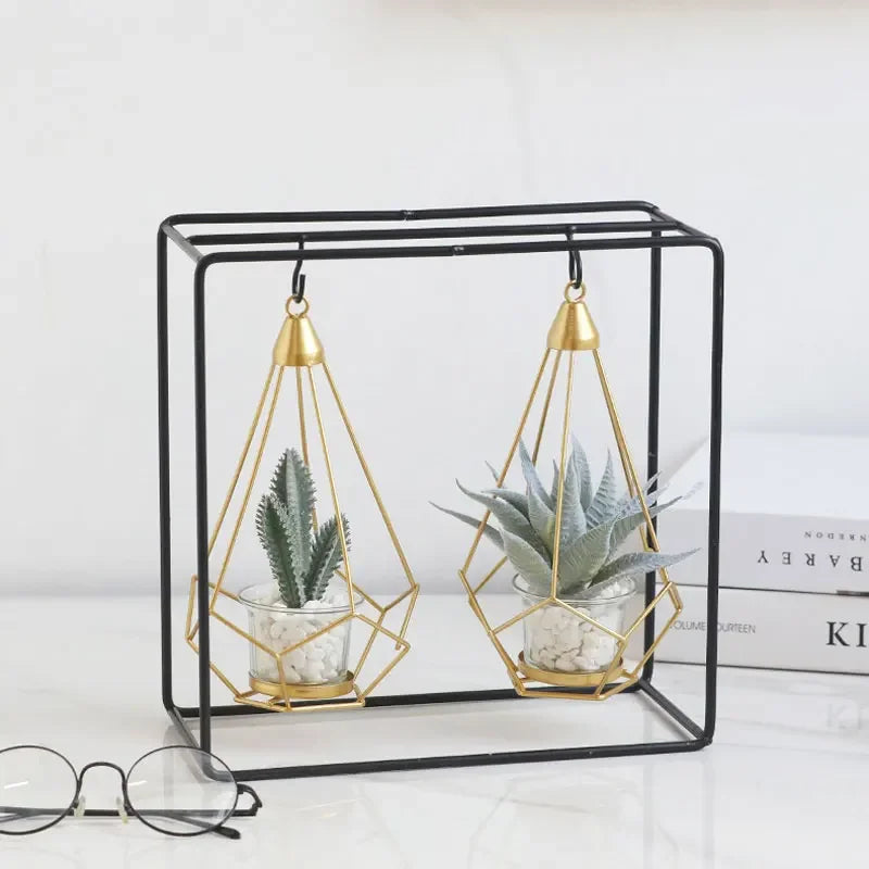 Creative Home Decoration Crafts Imitation Potted Plant Basket Nordic Furnishing Ornaments Art Livingroom Bedroom Hotel Decor