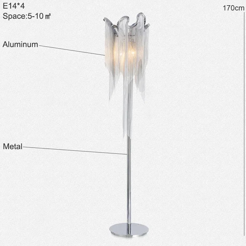 Bohemian Floor Lamp Modern tassel lamp led bedroom metal lighting decoration kitchen fixture living room luxury standing lights