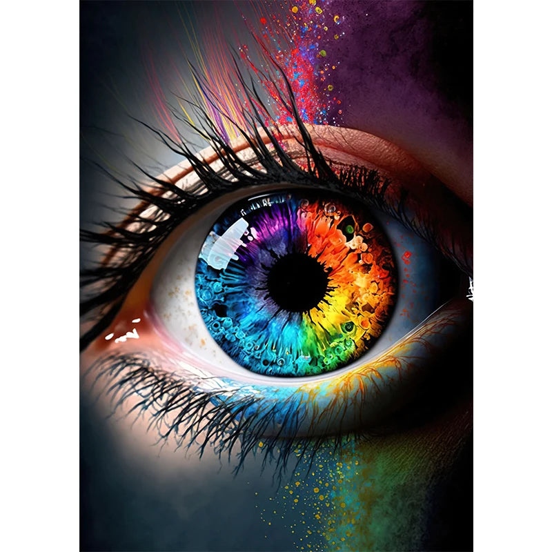 Classic Abstract Wall Art , Eye Features Mural, HD Canvas Print Poster for Home Living Room Bedroom Office Decoration Cuadros