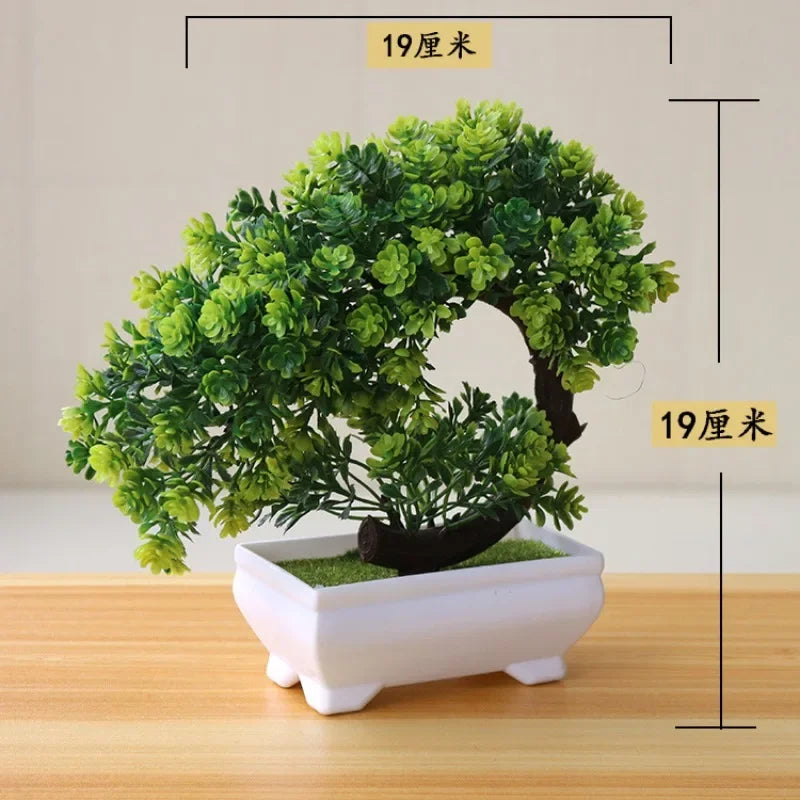 Artificial Potted Plants Small Fake Green Trees for Indoor Outdoor Home Garden Bedroom Hotel Party Desk Table Decoration