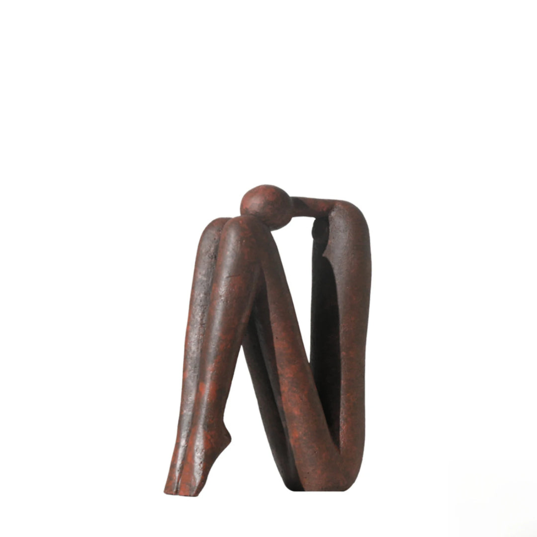 Decorative Bookends for Heavy Books, Thinker Statue Book Holders for Shelves & Office Desk, Abstract Decor Aesthetic Book Ends S