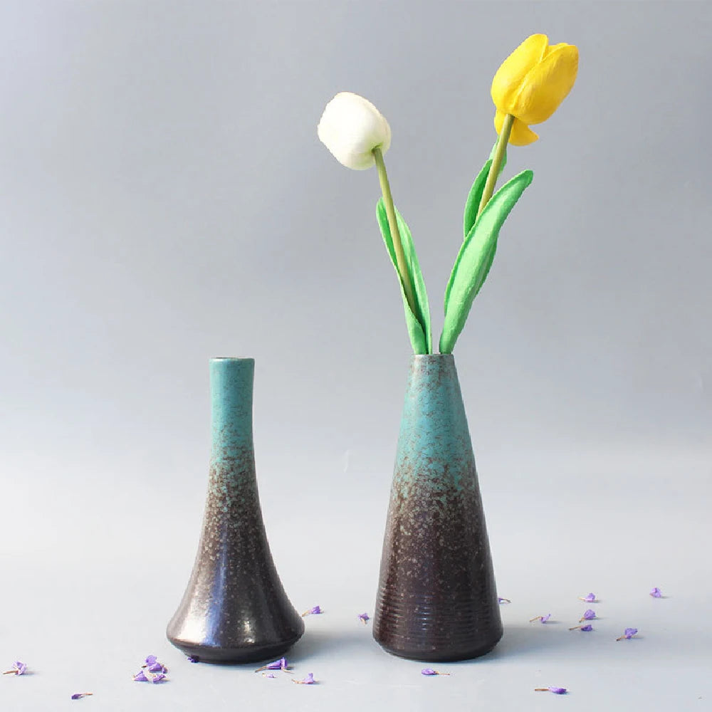 Ceramic Small flower Vase Home Decoration Crafts Tabletop Ornament Simplicity Japanese-style Decoration