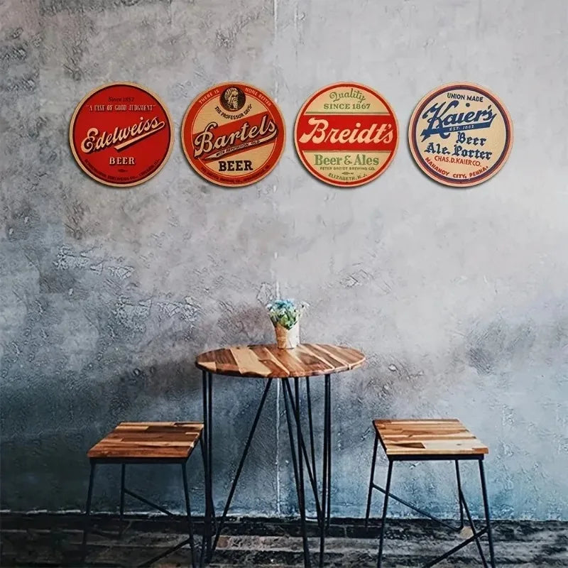 Farmhouse Deer Themed Circular Murals Are Suitable for Homes, Offices, Kitchens, Bars, Living Rooms, and Holiday Gifts