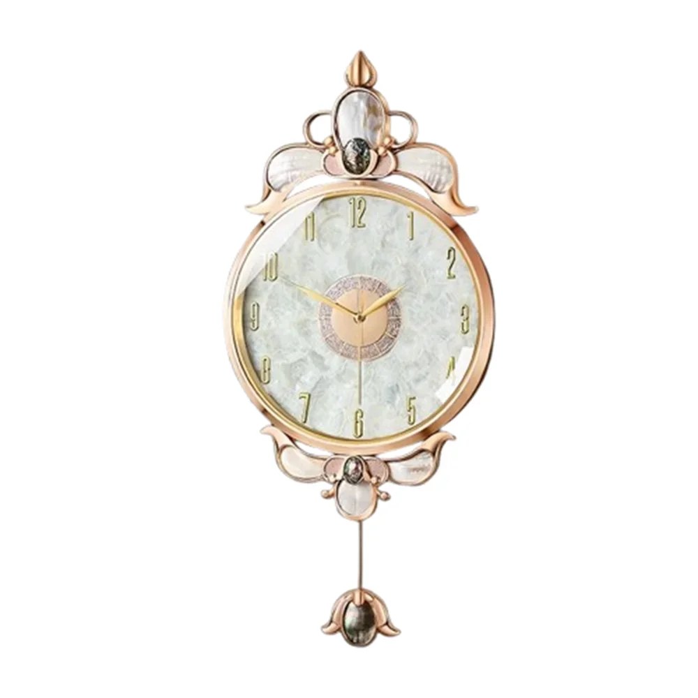 Classic Design Wall Clock Luxury Nordic Metal Digital Wall Clock Living Room Pendulum Relogio De Parede House Accessories