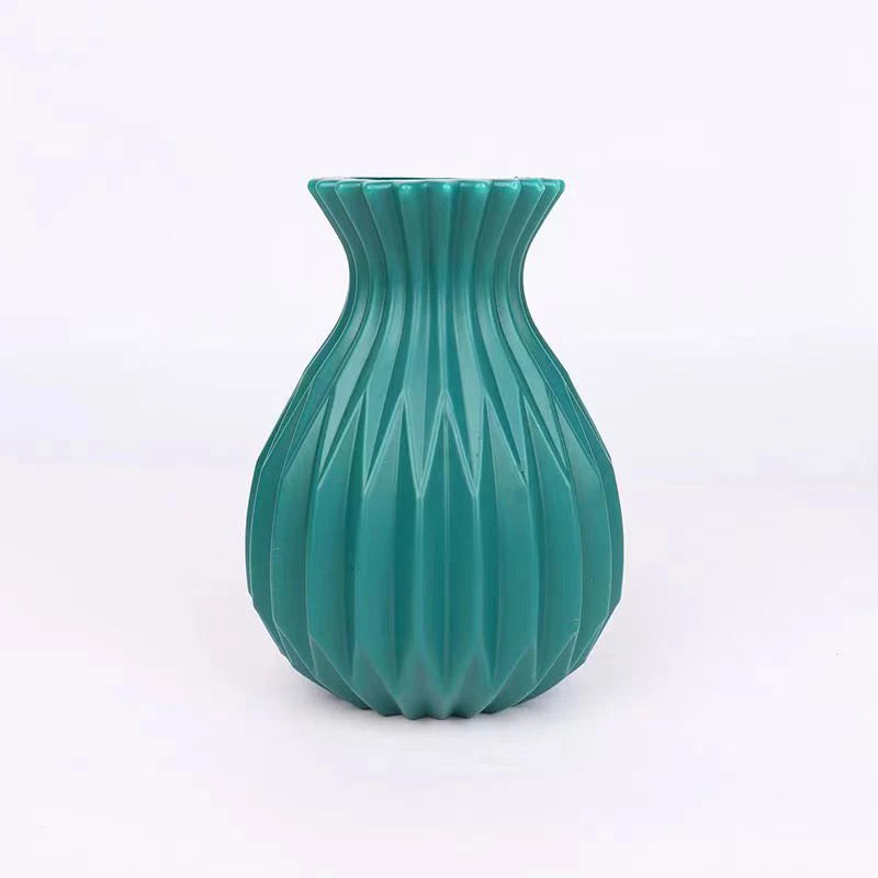 〔CC11〕Nordic Flower Vase Imitation Ceramic Plastic Flower Vase Living Room Desktop Decoration Wedding Centerpiece Arrangement