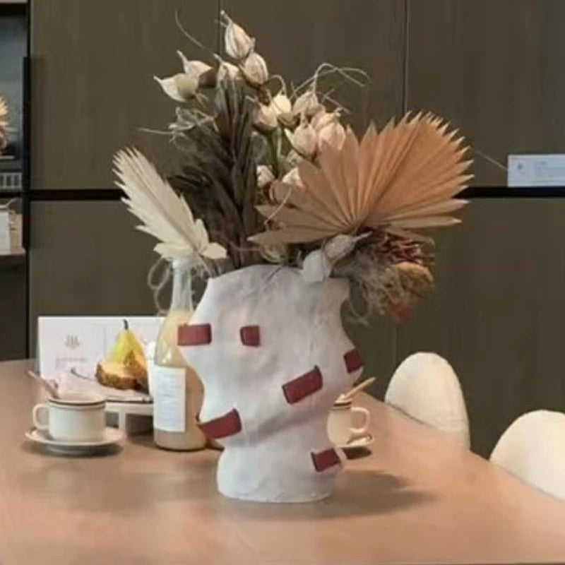 Modern Vase Decorative Flower Vases Elegant Desk Decorating Aesthetic Table Decorations Home Decoration Interior Accessories