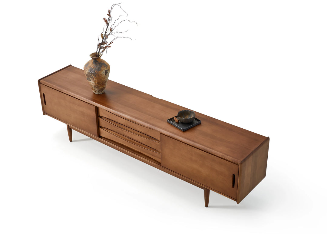 Elegant Retro Chinese Style Wood Cabinet Harmonious Blend of Tradition and Modern Craftsmanship for Living Room Storage Decor