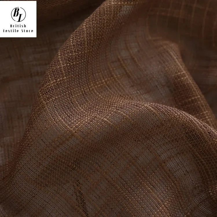 Fashion Modern Curtains for Living Dining Room Bedroom Simple Solid Color Cotton and Linen Fabric Curtains Can Be Used Door