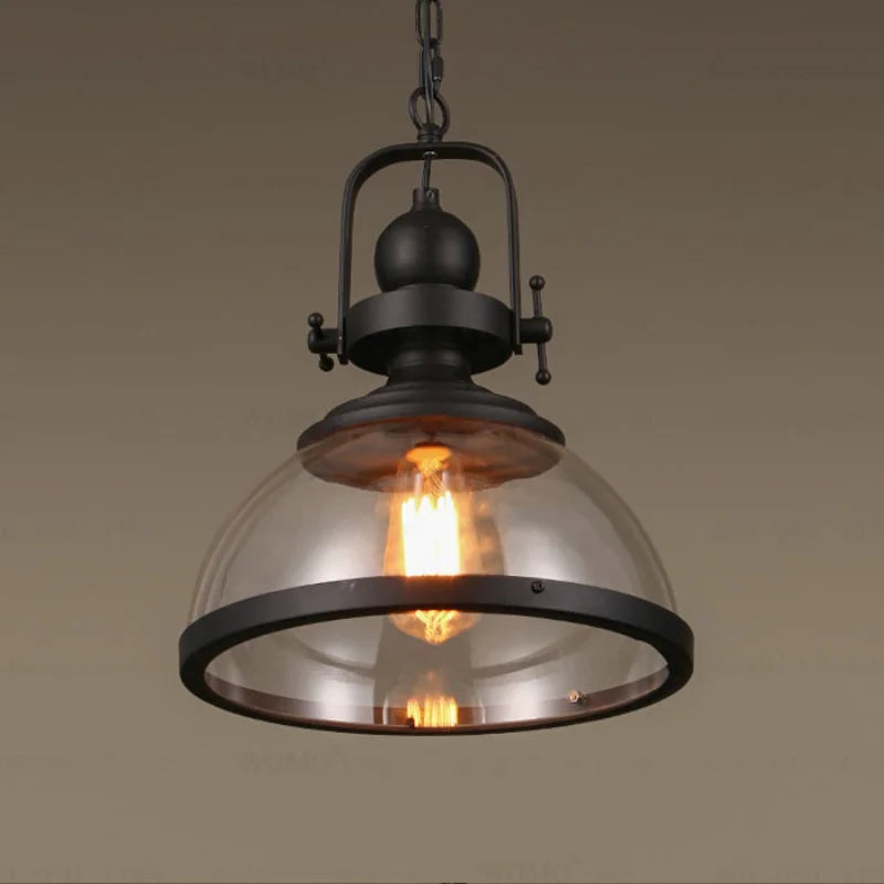 Retro Industrial Style Restaurant Living Room Hotel Bar Internet Cafe Wrought Iron Glass Chandelier