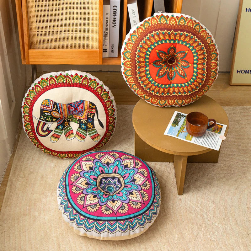 Round tatami mats, futon cushions, retro ethnic style sofa decoration, home decoration