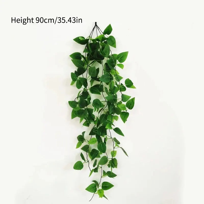 Artificial Plants Vines Wall Hanging Simulation Creeper Wall Hanging Indoor Green Plant Wall Decoration Fake Flower Rattan Plant