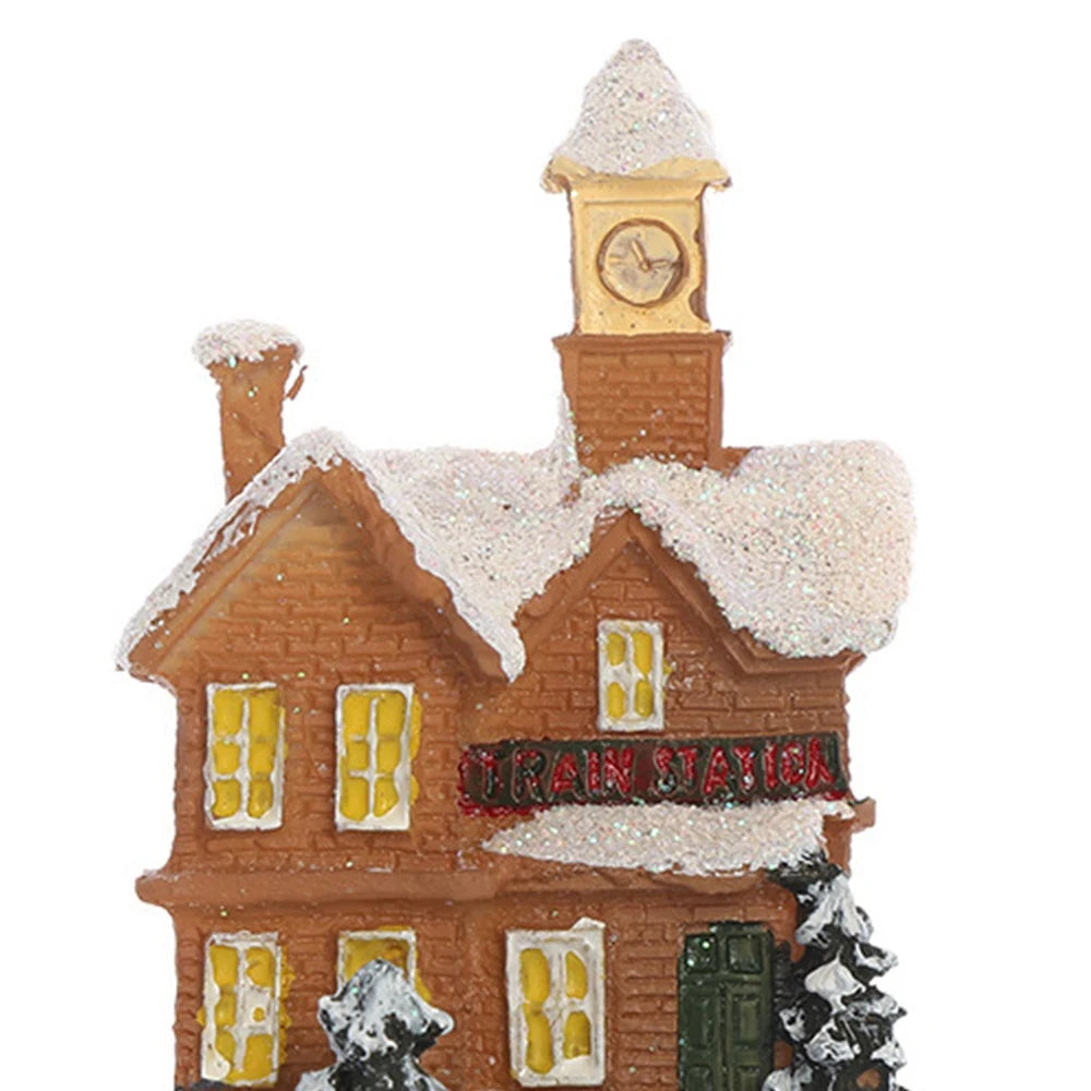 Christmas Luminous Small House LED Warm Lights European-Style Igloo Home Window Decoration Christmas Decoration D