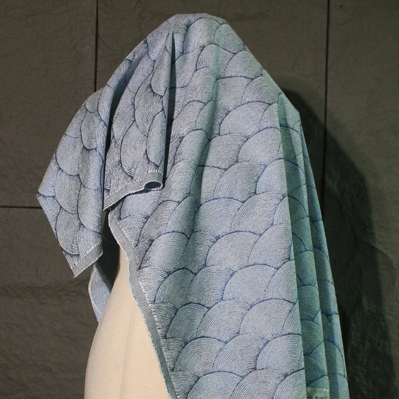 Textured Jacquard Fabric for Retro Dress Background Clothing Designer Cloth Apparel Diy Sewing Material