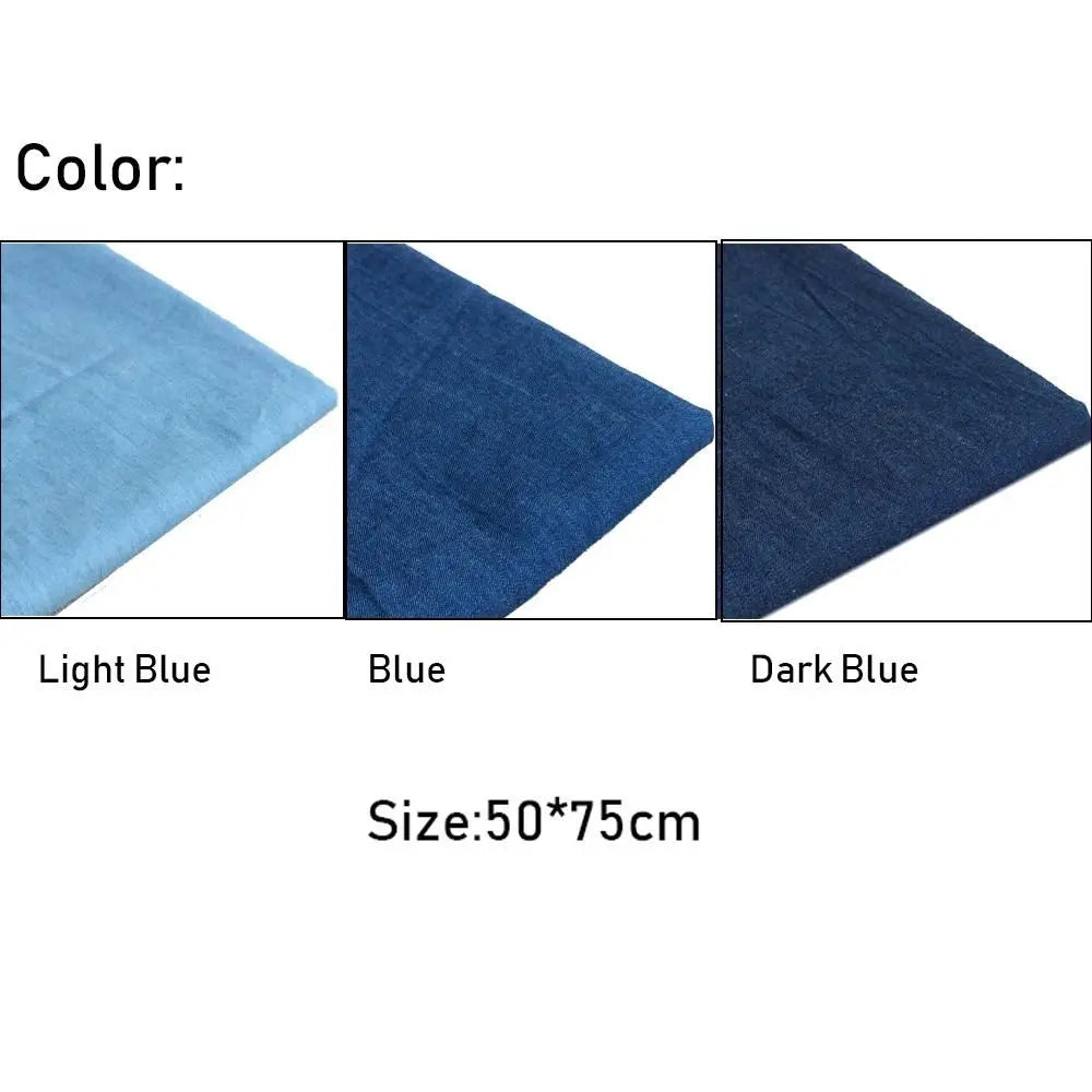High Quality Cotton Fabric Home Textile Bedding Sewing DIY Dress Materials Washed Denim Clothes Handmade Doll Cloth