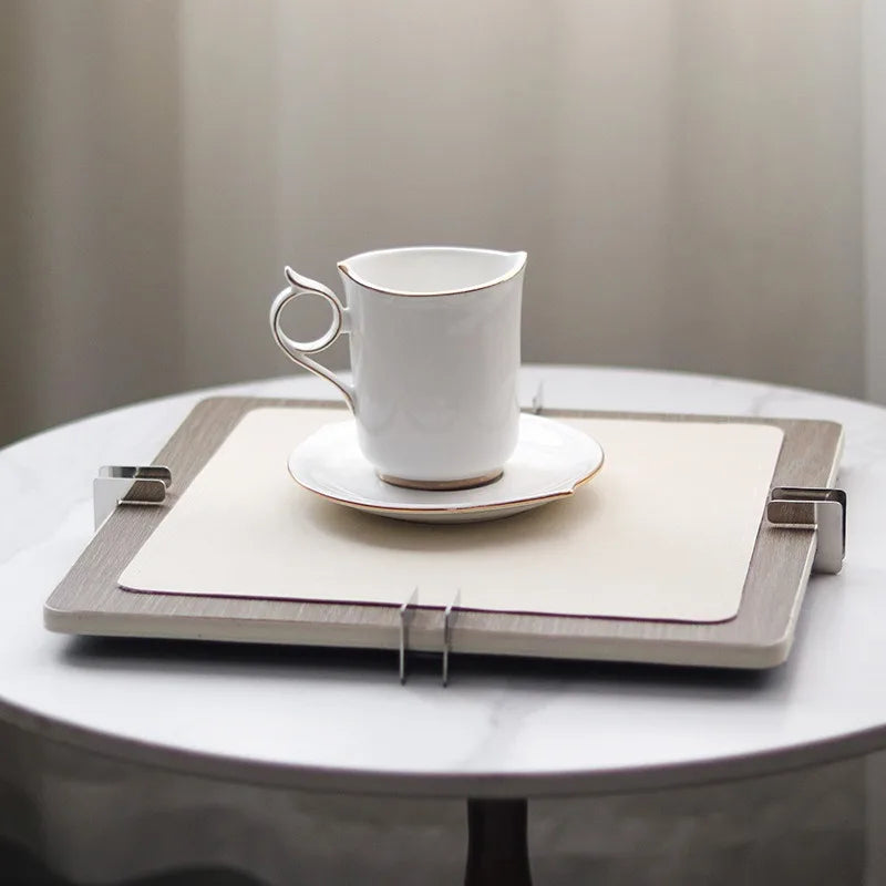 Decorative Tray Storage Trays Aesthetic Leather Decoration Plates Luxury Elegant Creative Pretty Bedroom Plate Table Decorations