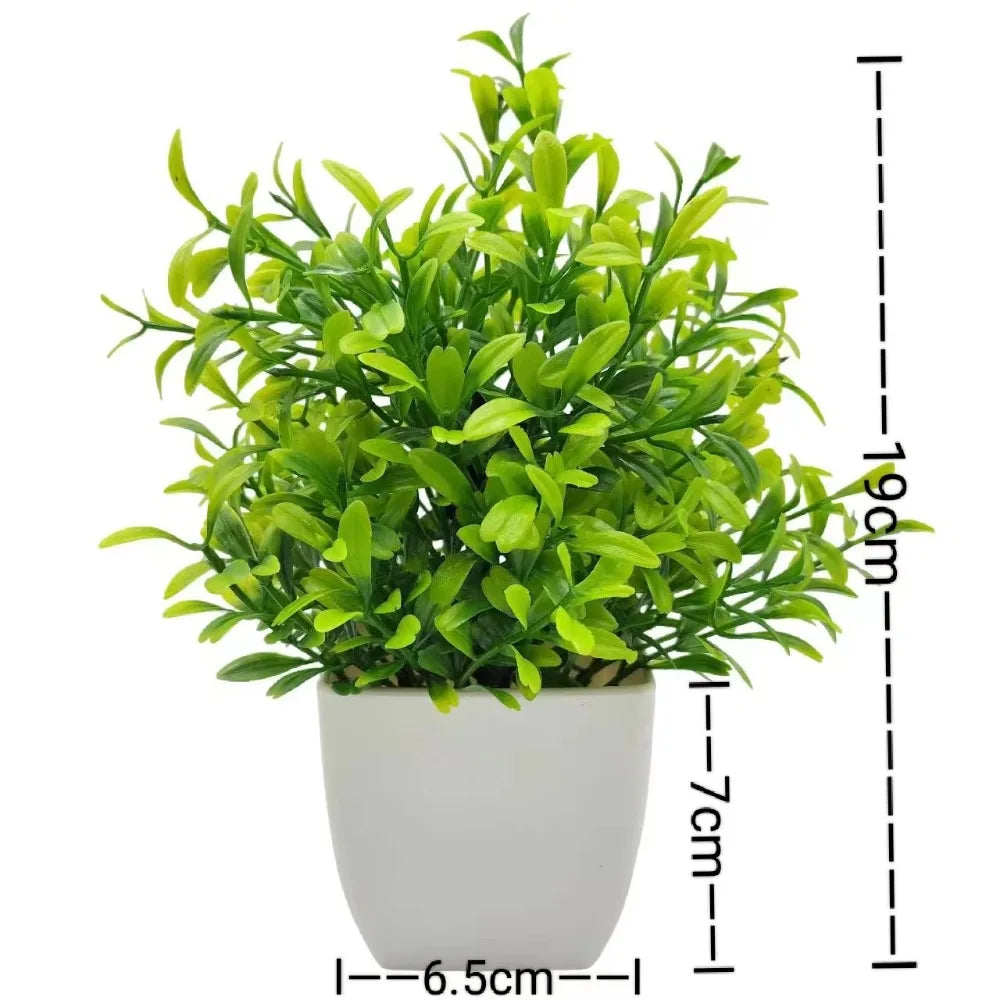 Artificial Plants Small Tree Pot Fake Plant Flowers Potted Ornaments For Home Room Table Pulp Pot Garden Decor