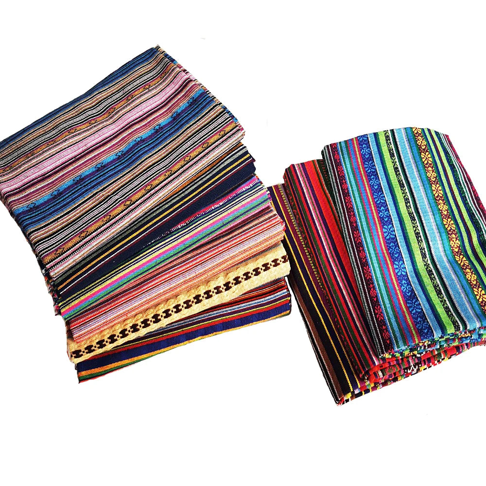 Teramila Ethnic Cotton Linen Fabric 0.5-2Yards Hotel Bar Tablecloth Pillow Sofa Cover Patchwork Curtain Decorative Textile
