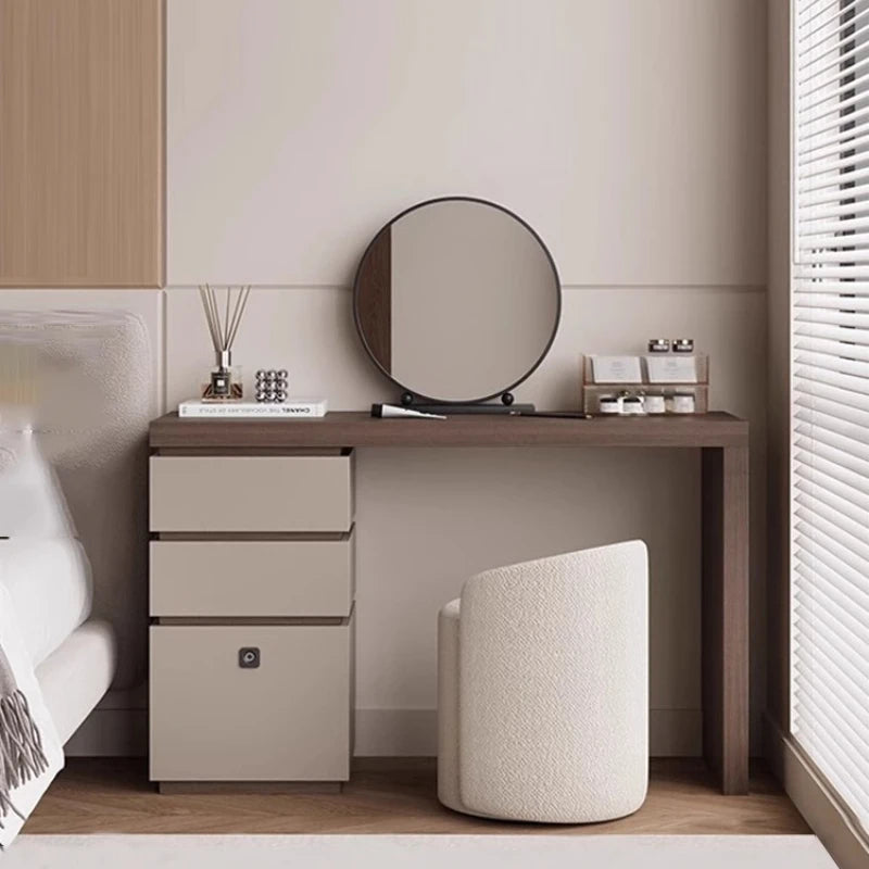 Minimalist Wood Dressing Table Italian Storage Luxury Design Dressing Table Drawers Mirror Mueble Dormitorio Home Furnitures