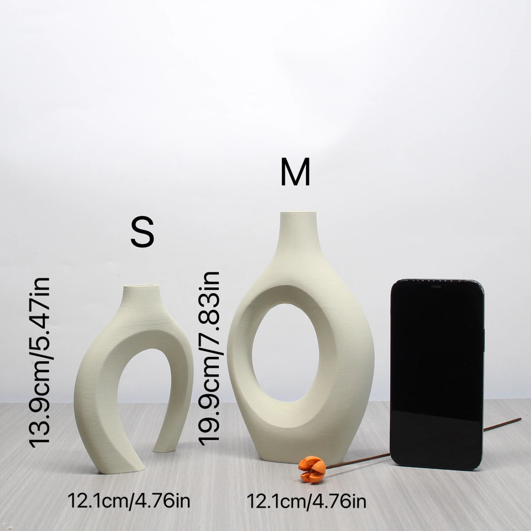 A Set of Bohemian Style Art Vases, Home Decoration Vases, Perfect Choice for Home and Office Decoration, Suitable for Living Room, Bedroom and Wedding Center Furnishings