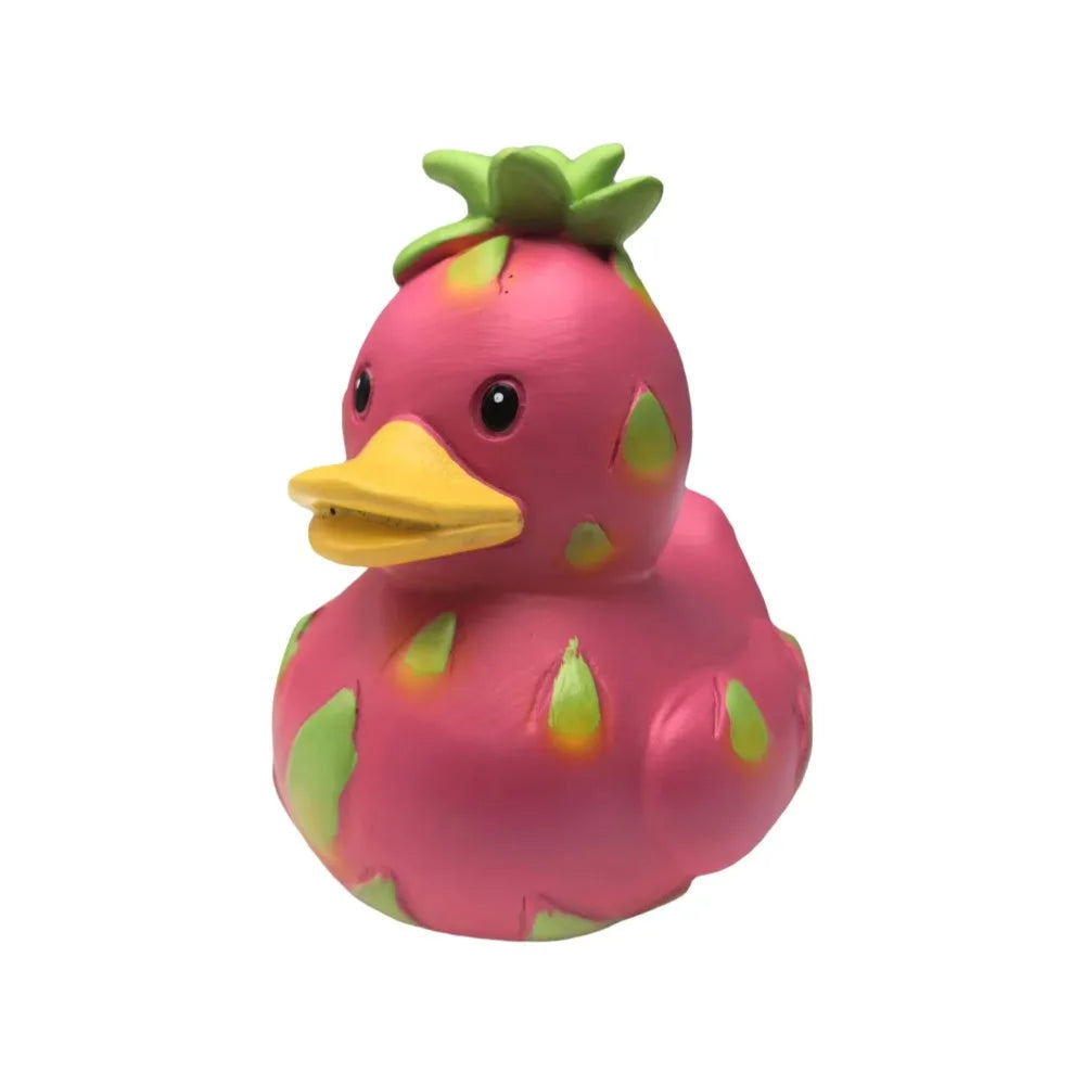 Desktop Decor Cartoon Watermelon Duck Statue Decorative Funny Dragon Fruit Duck Figurine Resin Mini Duck Ornament Office Decor