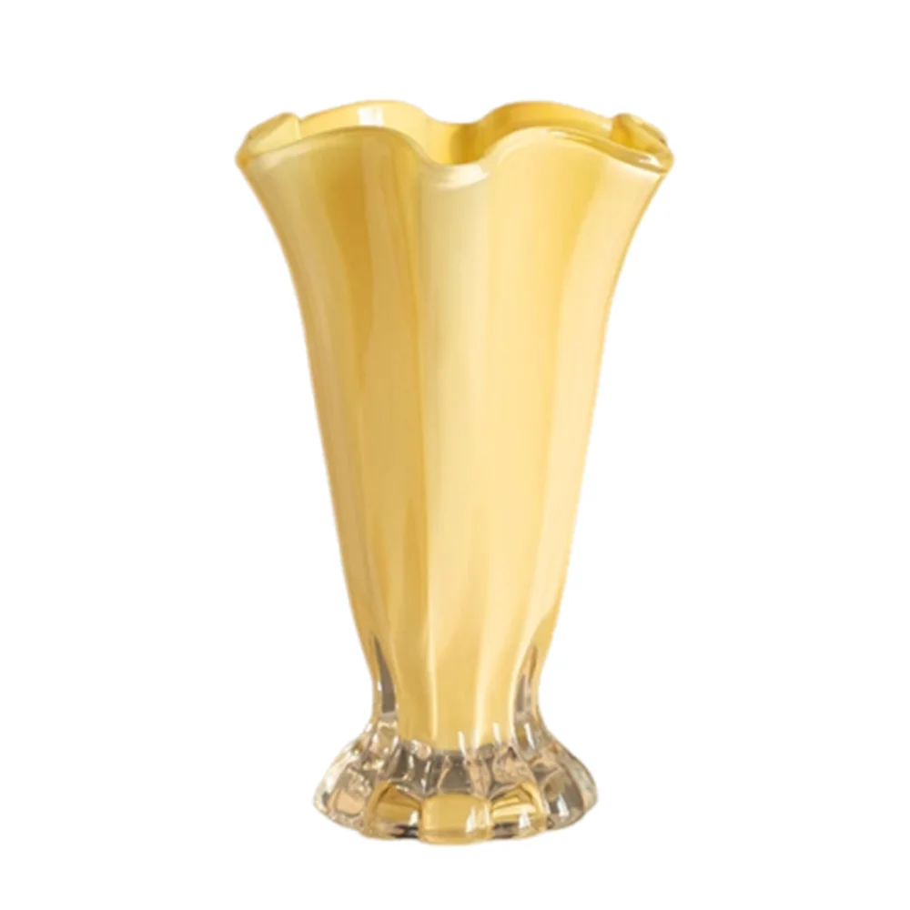 INS Flower Vase Modern Smooth Creative Glass Vase Simple Solid Color Desktop Decorating Flowerpot Dining Table