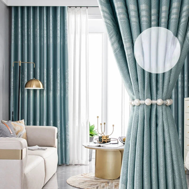Modern Minimalist Printed Curtains Living Room Dining Room Bedroom Bay Window Blackout Thickened Curtains Multi-color Optional