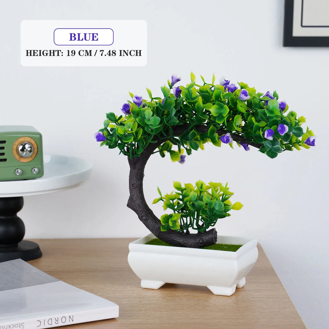 Artificial Plants Bonsai Small Tree Simulation Pot Plants Fake Flowers Table Potted Ornaments for Garden Home Hotel Decoration