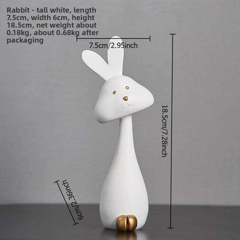 1PCS Nordic Minimalist Resin Decorative Figurines for Table Living Room Entryway Home Decor Creative Kids Bedroom Room Design