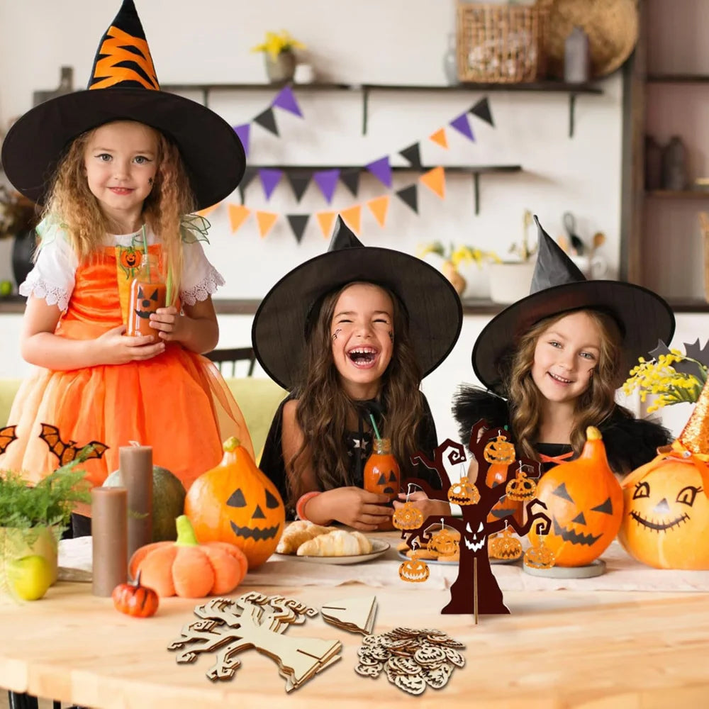 Halloween Ornaments, Wooden Pendants, Handicrafts, Decorative Items, Wooden Handicrafts, Painting Sets