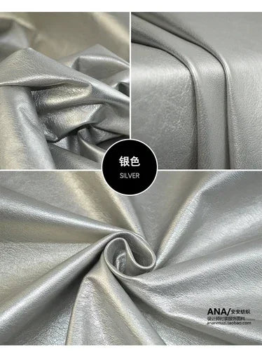Artificial Leather Fabric Texture Soft Leather Micro Elastic Suit Clothing Designer Wholesale Cloth for Diy Sewing Material