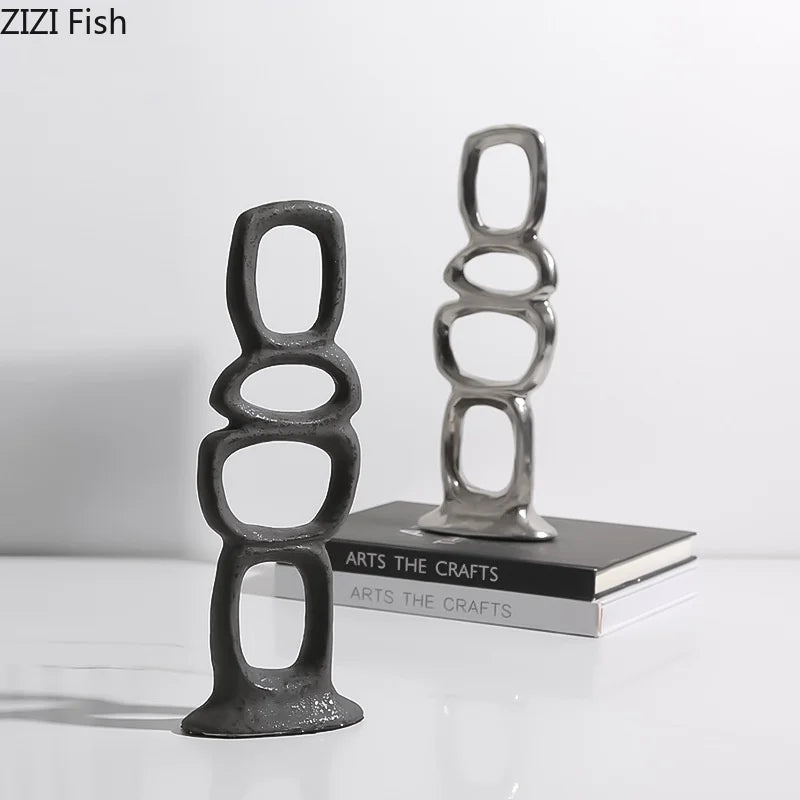 Minimalist Ceramic Ornaments Abstract Art Sculpture Home Accessories Living Room Statue Miniatures Decoration Crafts Figurines