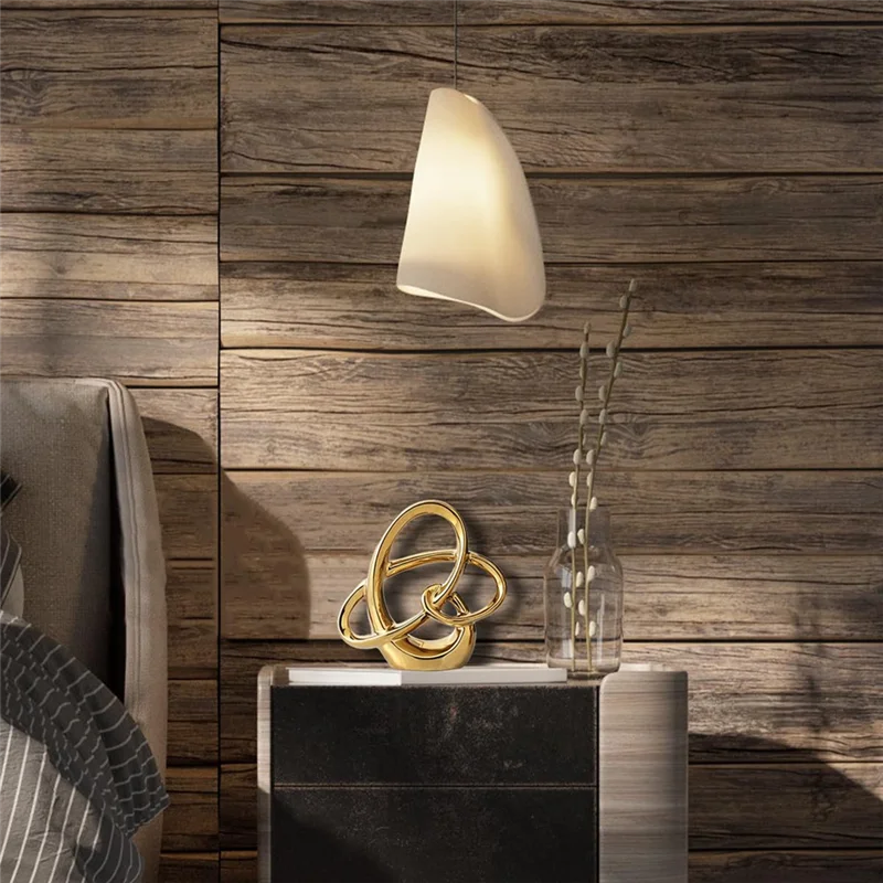 RALCA-Modern Gold Decor  Geometric Sculpture, Abstract Home Accent & Tabletop Figurine