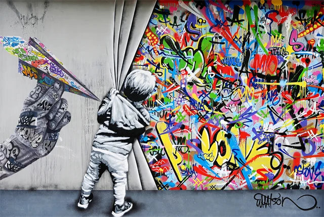 Modern Abstract Street Wall Art Painting Banksy Graffit Art Canvas Painting Prints Poster Cuadros Wall Art Pictures Home Decor