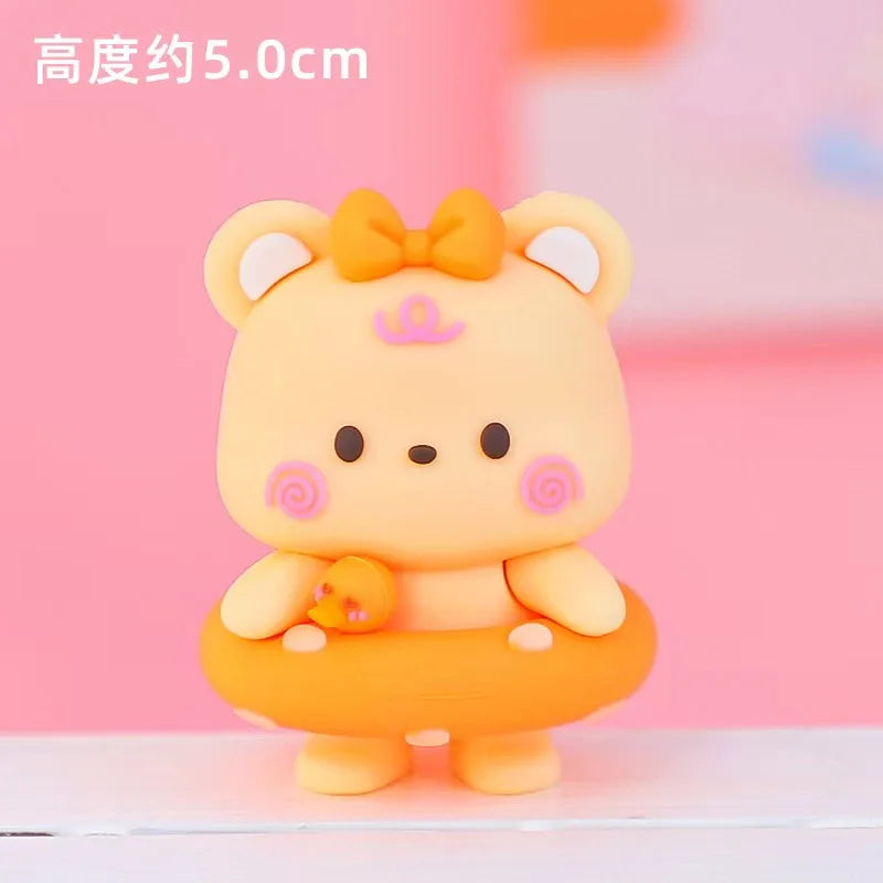 Home Decorative Statues Cake Topper Decorated with Cute Forest Animals Dinosaurs Bears Rabbit Circus Clowns Statues Mini Version