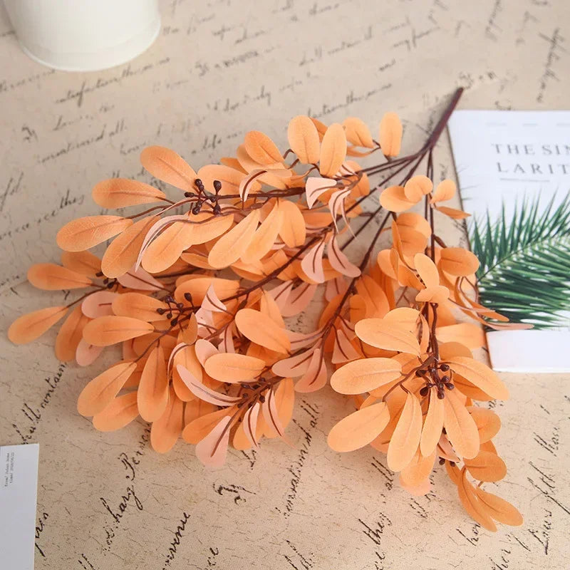 Artificial Plants Italian Ruscus Greenery Stems Spring Faux Shrub Bushes Green Leaves for Wedding Arch Bouquet Home Decor