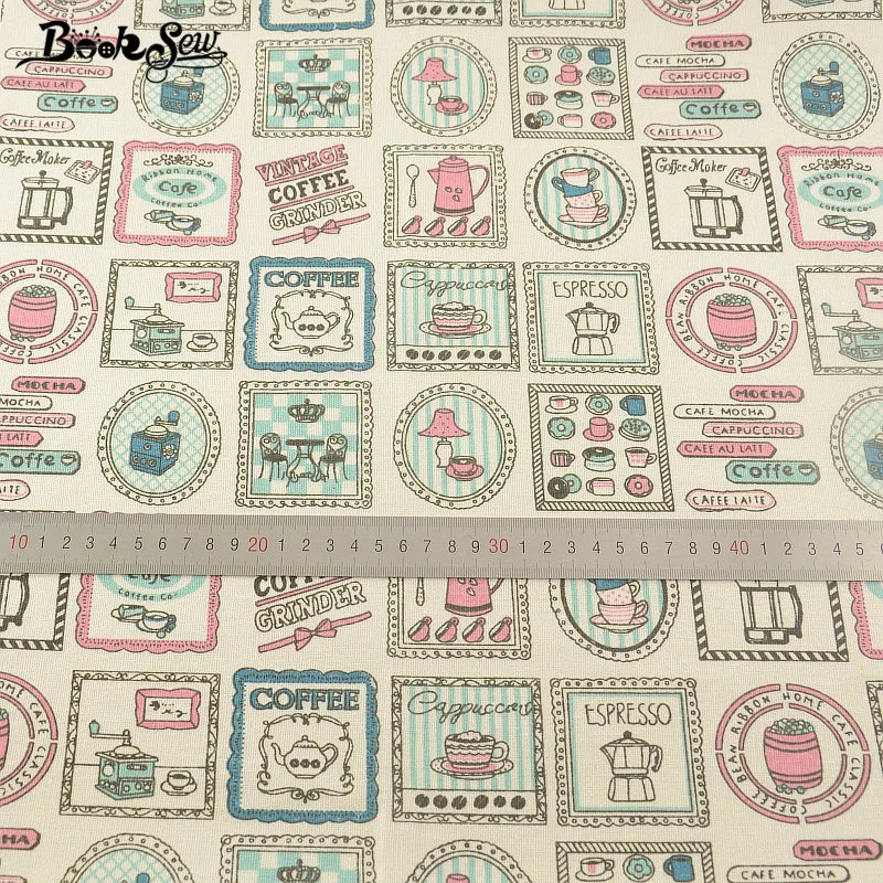 TERAMILA Cotton linen fabrics Map of the Word Home décor Sewing Material for Tablecloth Pillow Curtain Cushion Tissu