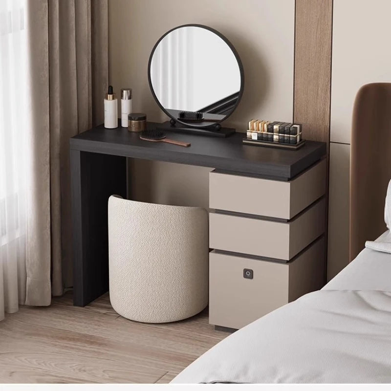 Minimalist Wood Dressing Table Italian Storage Luxury Design Dressing Table Drawers Mirror Mueble Dormitorio Home Furnitures