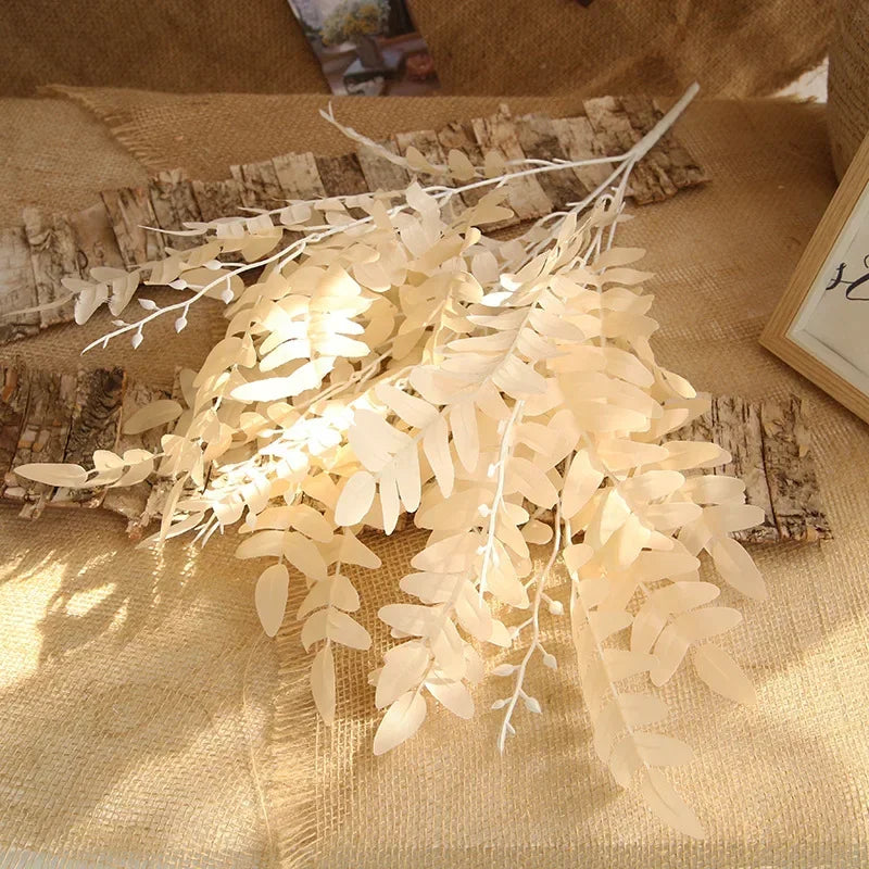 Artificial Plants Italian Ruscus Greenery Stems Spring Faux Shrub Bushes Green Leaves for Wedding Arch Bouquet Home Decor