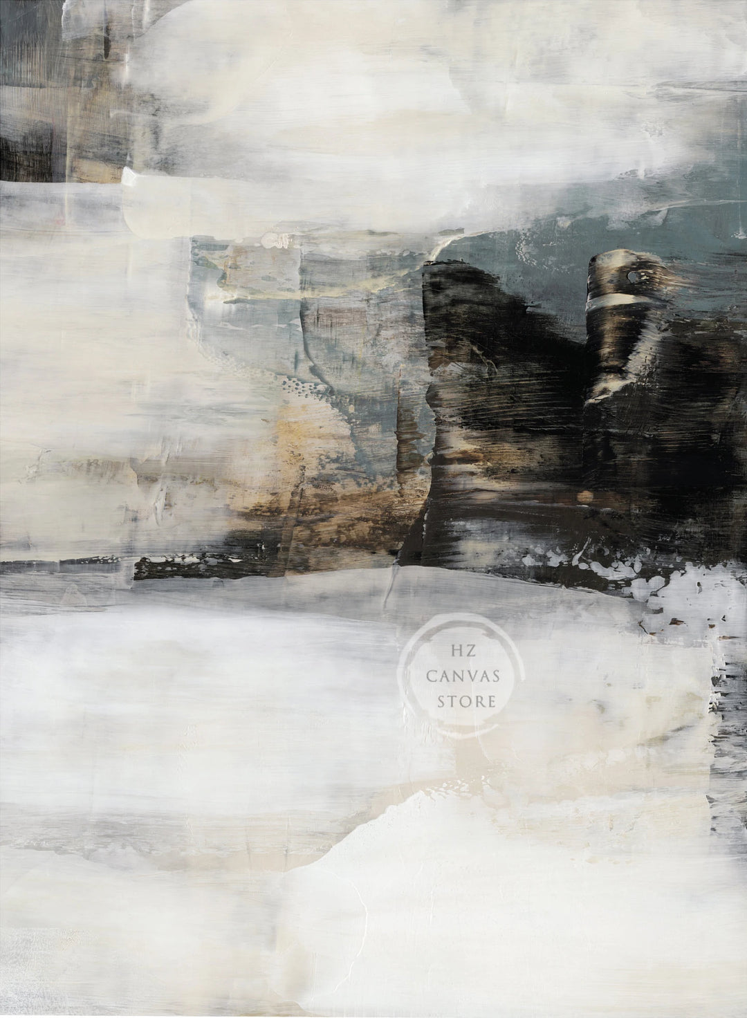 Neutral Abstract Wall Art Poster Gold Black Grey Prints Modern Canvas Painting Wall Picture for Living Room Home Decoration Gift