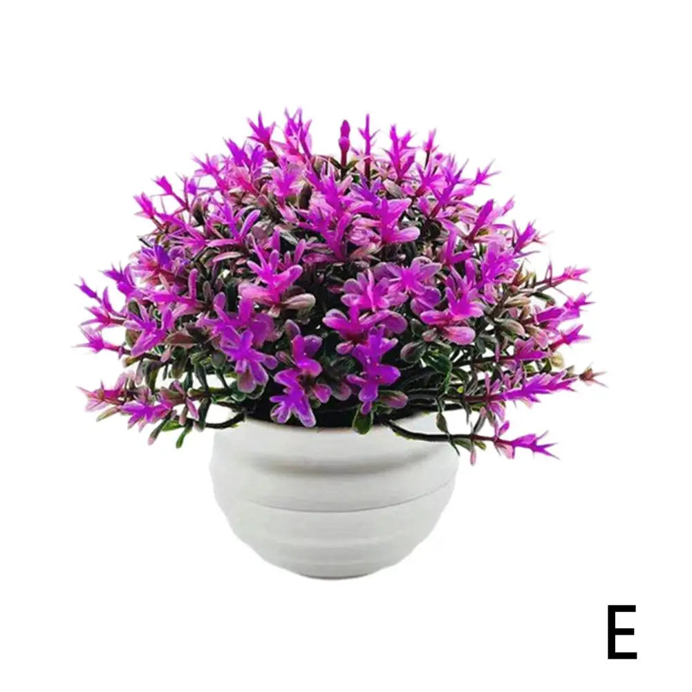 Artificial Pot Flowers 2025 Small Fake Plants with Pot Mini Potted Plants for Kitchen Garden House Office Tabletop Decoration