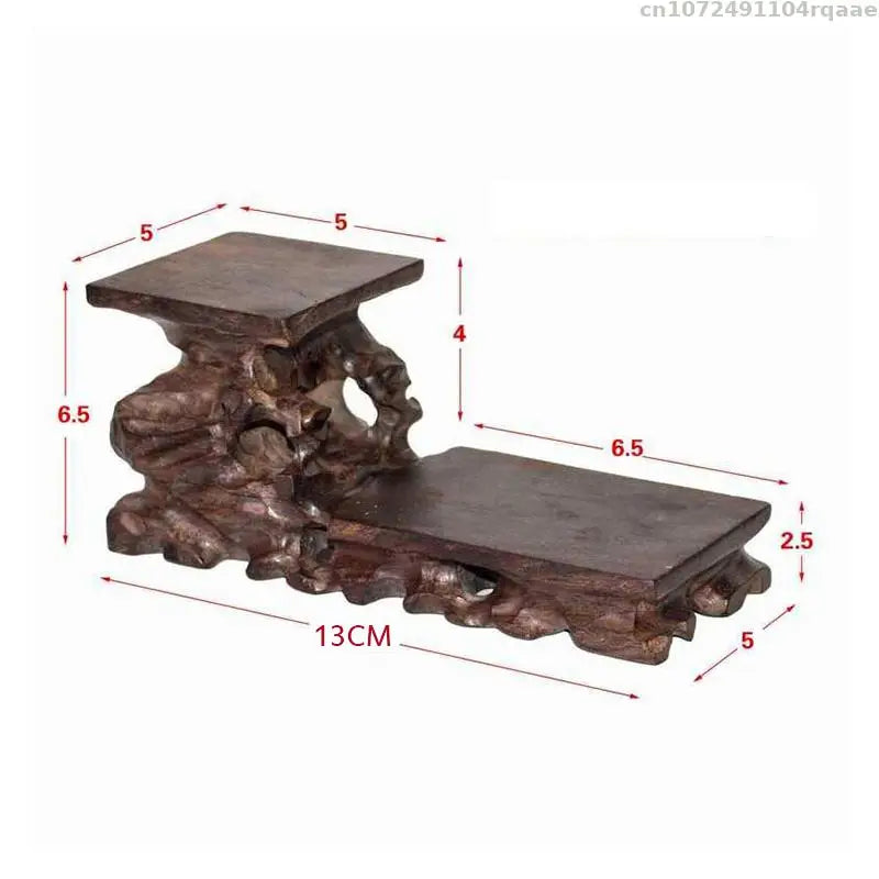 Miniature Wood Bases Figurine Display Stand Vase Flower Pot Holder Coffee Tea Sets Pedestal Bonsai Plant Rack Home Decoration