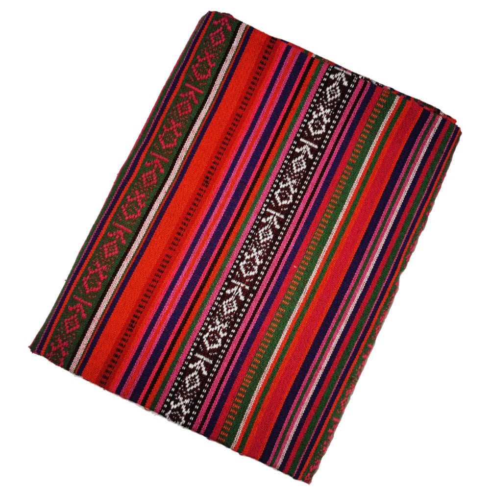 Teramila Ethnic Cotton Linen Fabric 0.5-2Yards Hotel Bar Tablecloth Pillow Sofa Cover Patchwork Curtain Decorative Textile