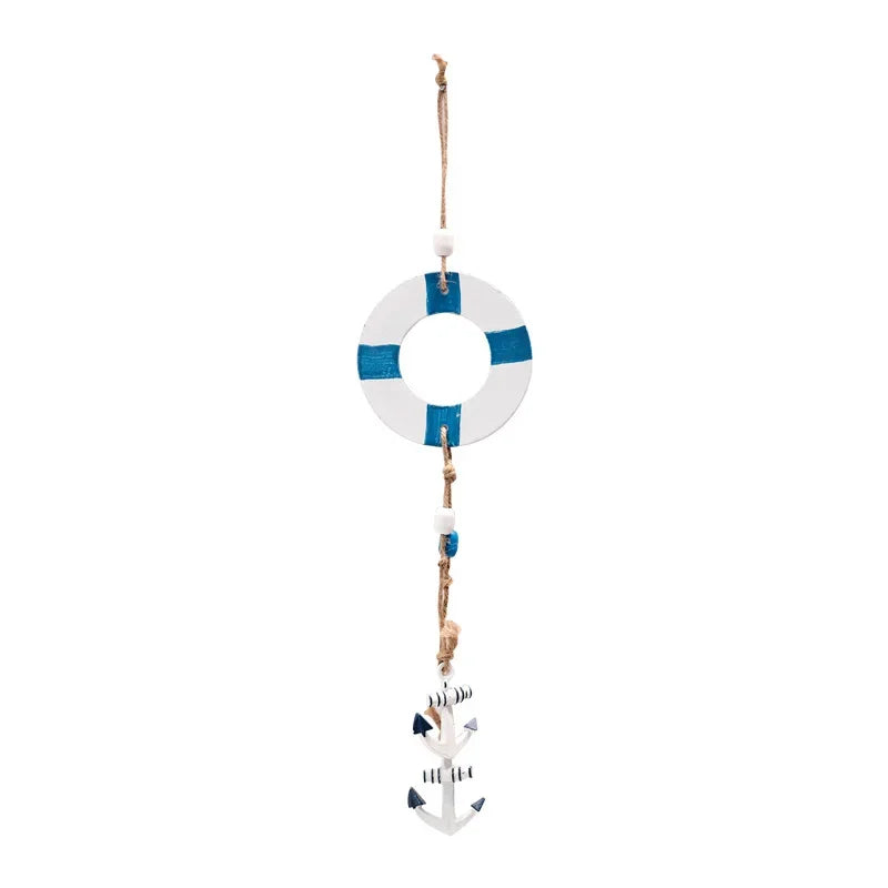 Mediterranean Style Decorative Pendant Home Background Wall Mounted Lighthouse Sailboat Wooden Crafts