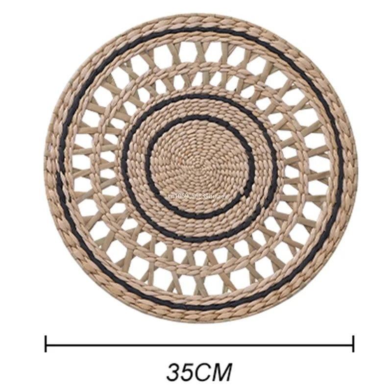 Bohemian Style Straw Wall Decoration, Background Wall Decoration, Sofa Bedside Handwoven Hanging Decoration Room Decor Aesthetic