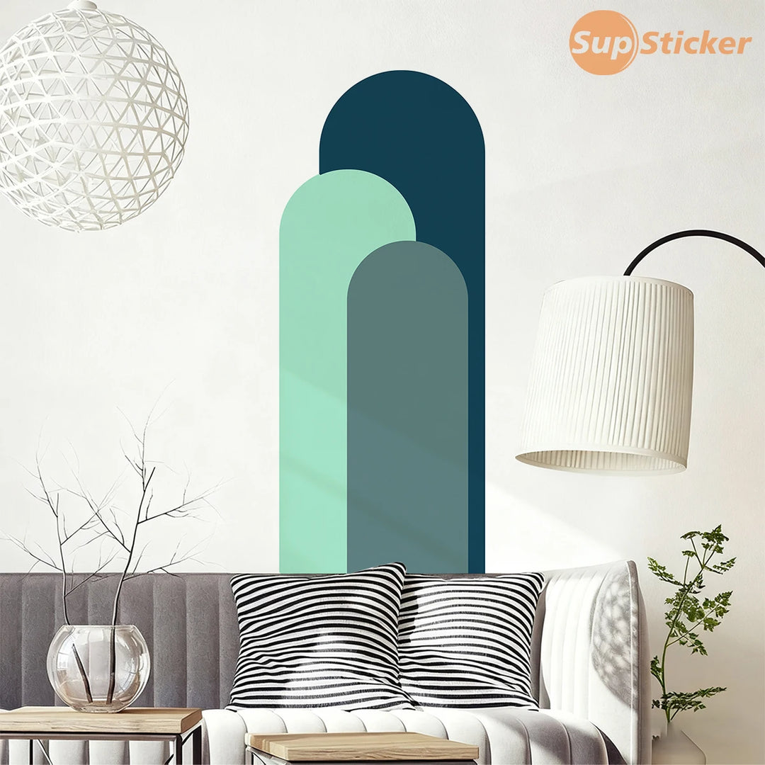 Minimalist Arch Wall Sticker, Geometric Shape Self - Adhesive Decorative Decal for Living Room Bedroom Home Decor