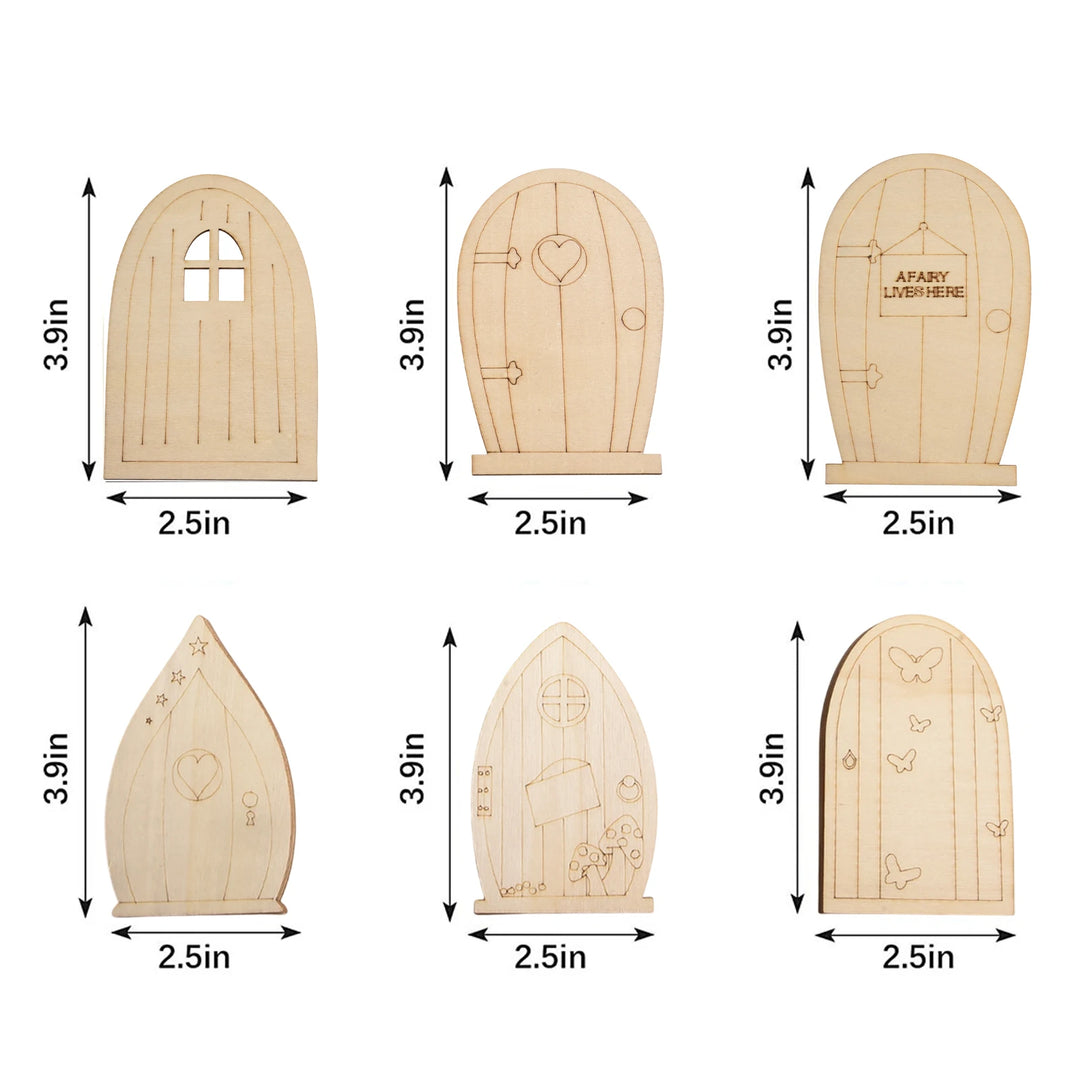 Creative Fairy Decor Ideas Wooden Decor 48 Pieces Set DIY Craft Kit Creative Decorating Multiple Crafting Activities