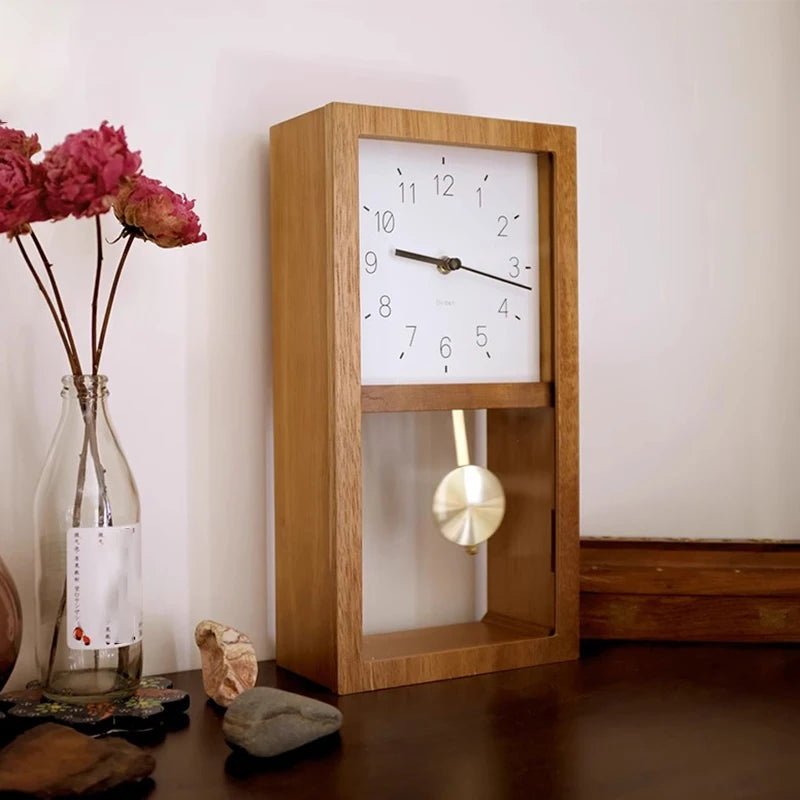 Nordic Wall Clocks Minimalist Modern Wooden Clocks Luxury Elegant Retro Clock Aesthetic Study Living Room Decoration for Room