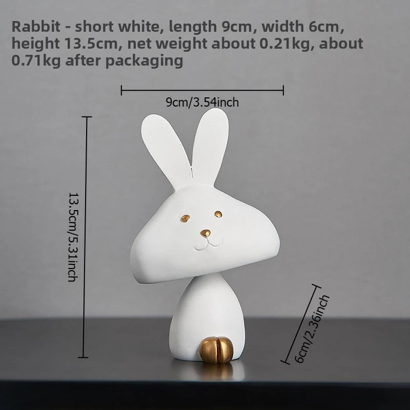 1PCS Nordic Minimalist Resin Decorative Figurines for Table Living Room Entryway Home Decor Creative Kids Bedroom Room Design