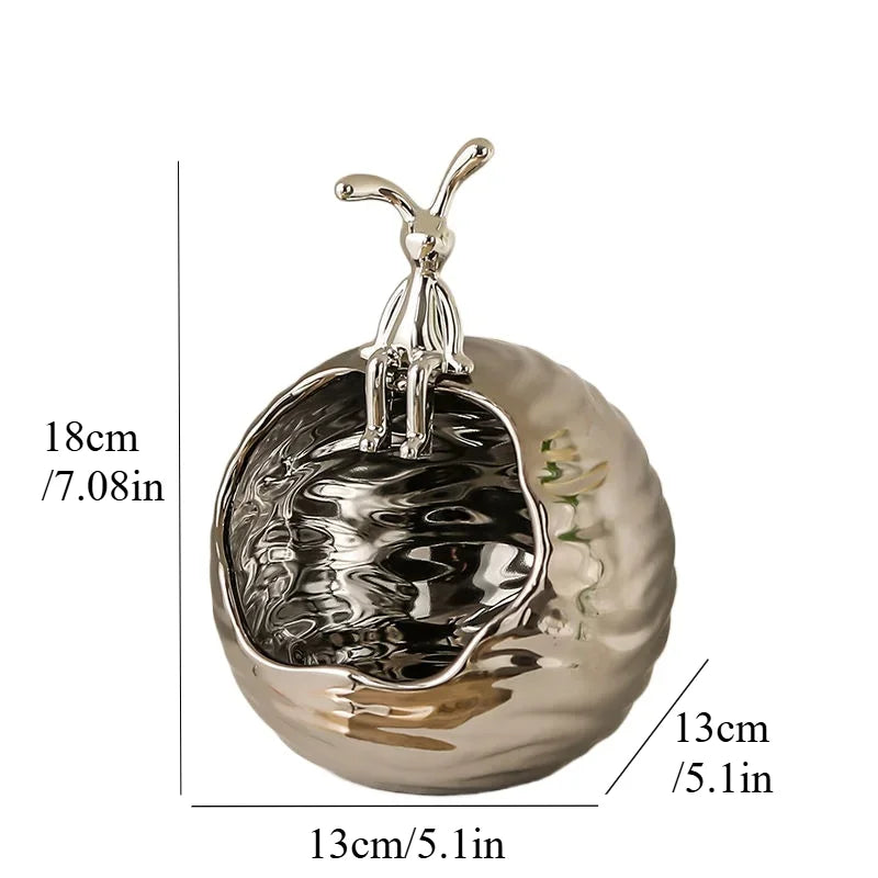 1 piece decorative ceramic storage bowl, keys, dresser tabletop jewelry storage box for home organization and storage.